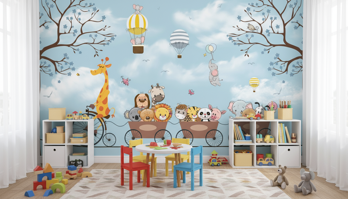 Best Customised Wallpaper Shop in Gurgaon - Cartoon Wall Mural - Wallpaper Studio