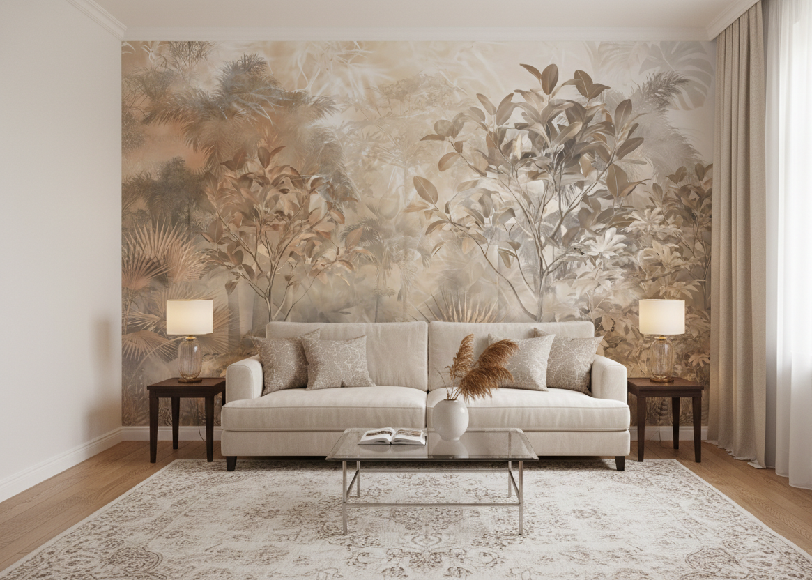 Best Wallpaper Shop In Gurgaon_Serene Botanical Landscape_Wallpaper Studio