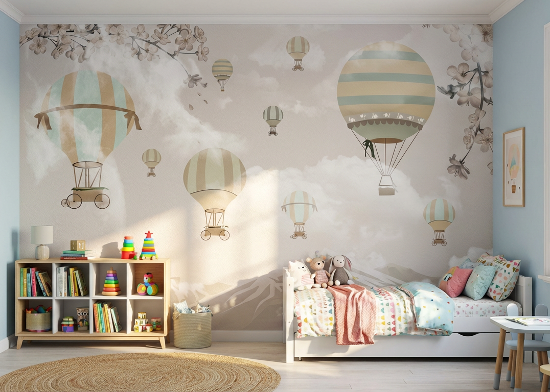 Best Wallpaper Showroom In Gurgaon_Flying Balloon_Wallpaper Studio