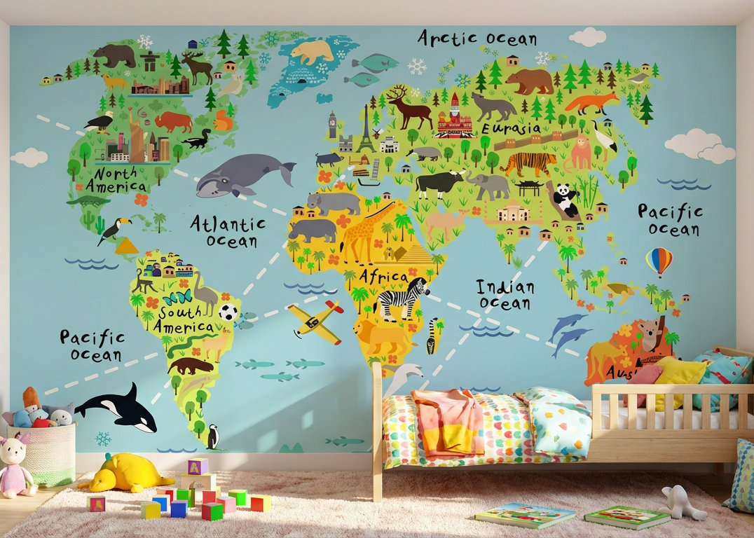 Best Wallpaper Showroom In Gurgaon_Jungle Map_Wallpaper Studio