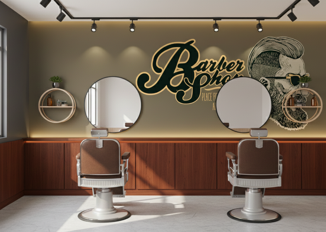 Best Wallpaper Showroom In Gurgaon_Salon Wallmurals_Wallpaper Studio