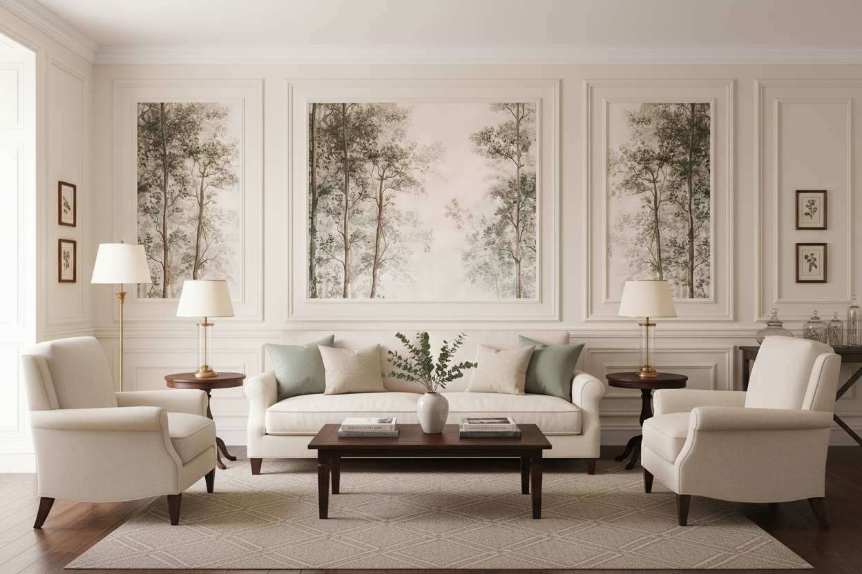 Best customised wallpaper in gurgaon - Misty Forest Wall Mural - Wallpaper Studio
