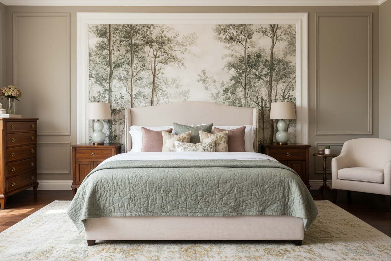 Best customised wallpaper in gurgaon - Misty Forest Wall Mural - Wallpaper Studio