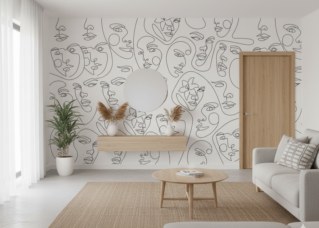 Faces in One Line: A Tapestry of Expressions