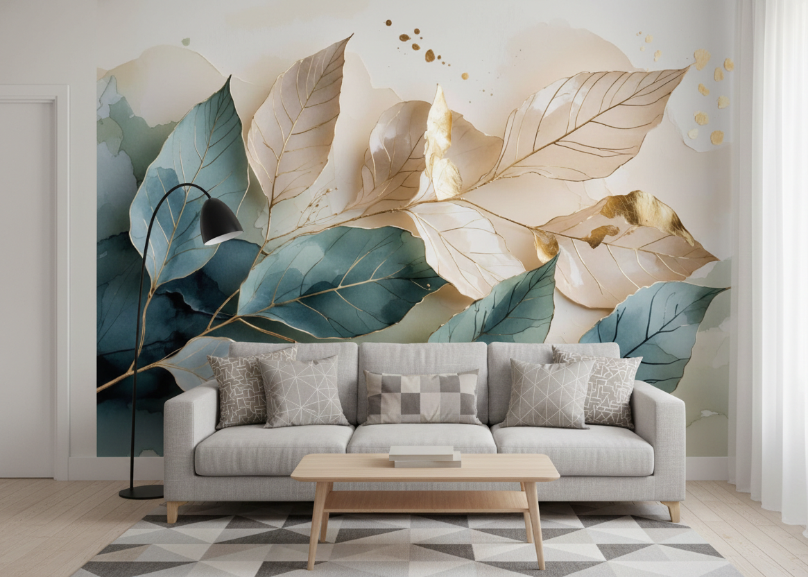 Best Wallpaper Shop In Gurgaon_3D Leaf_Wallpaper Studio