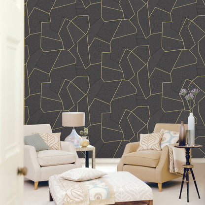 Best Wallpaper Shop In Gurgaon_Gold Lines_Wallpaper Studio