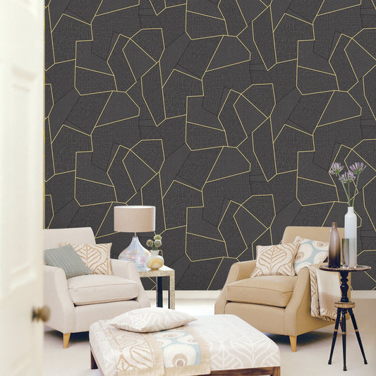 Best Wallpaper Shop In Gurgaon_Gold Lines_Wallpaper Studio