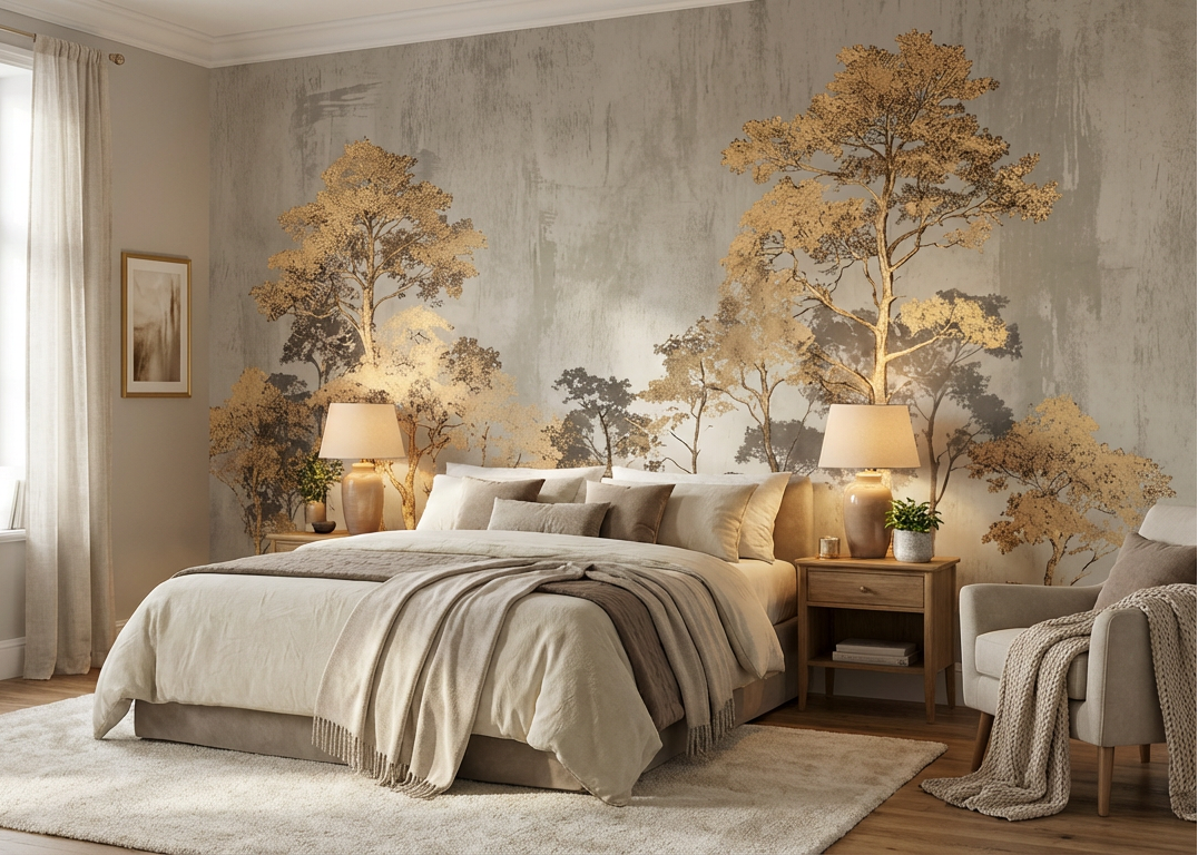 Best Wallpaper Shop In Gurgaon_Golden Canopy_Wallpaper Studio