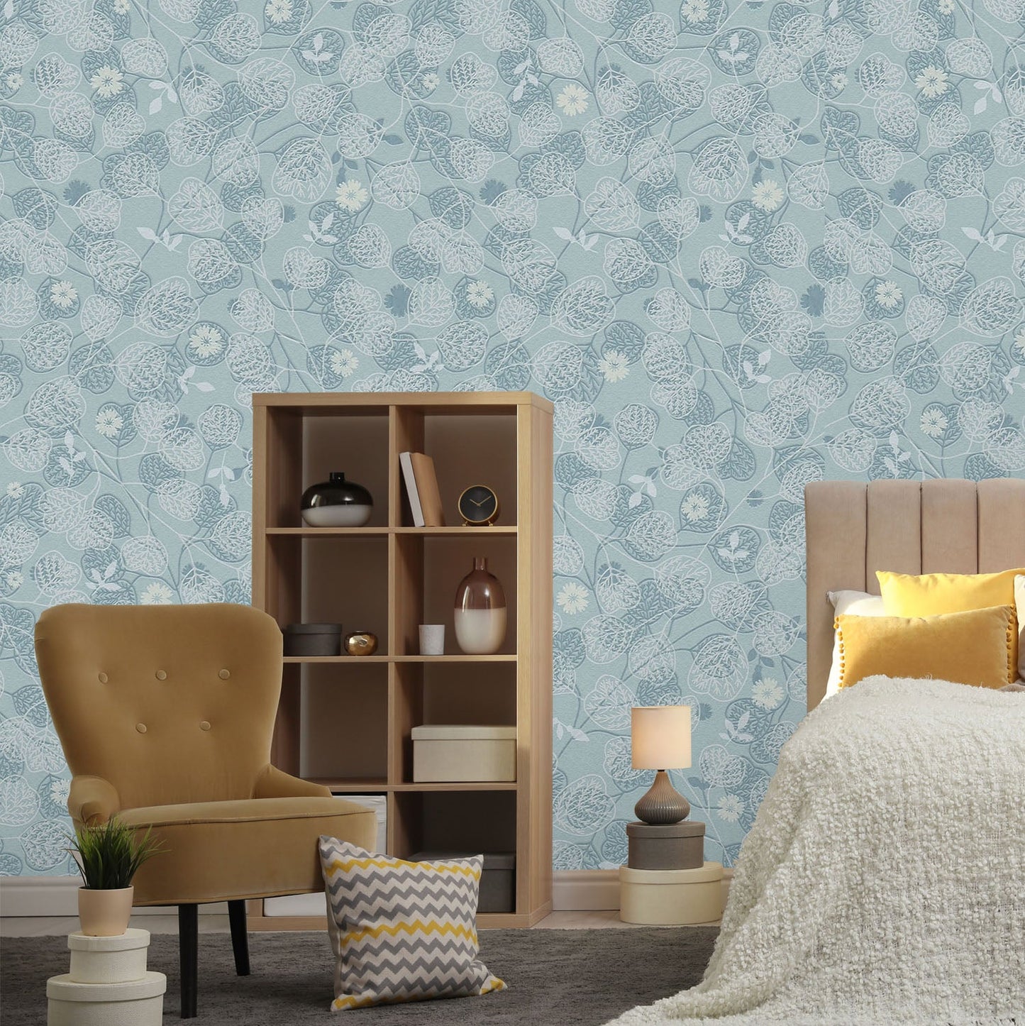 Best Wallpaper Shop In Gurgaon_Pastel Flora Trails_Wallpaper Studio