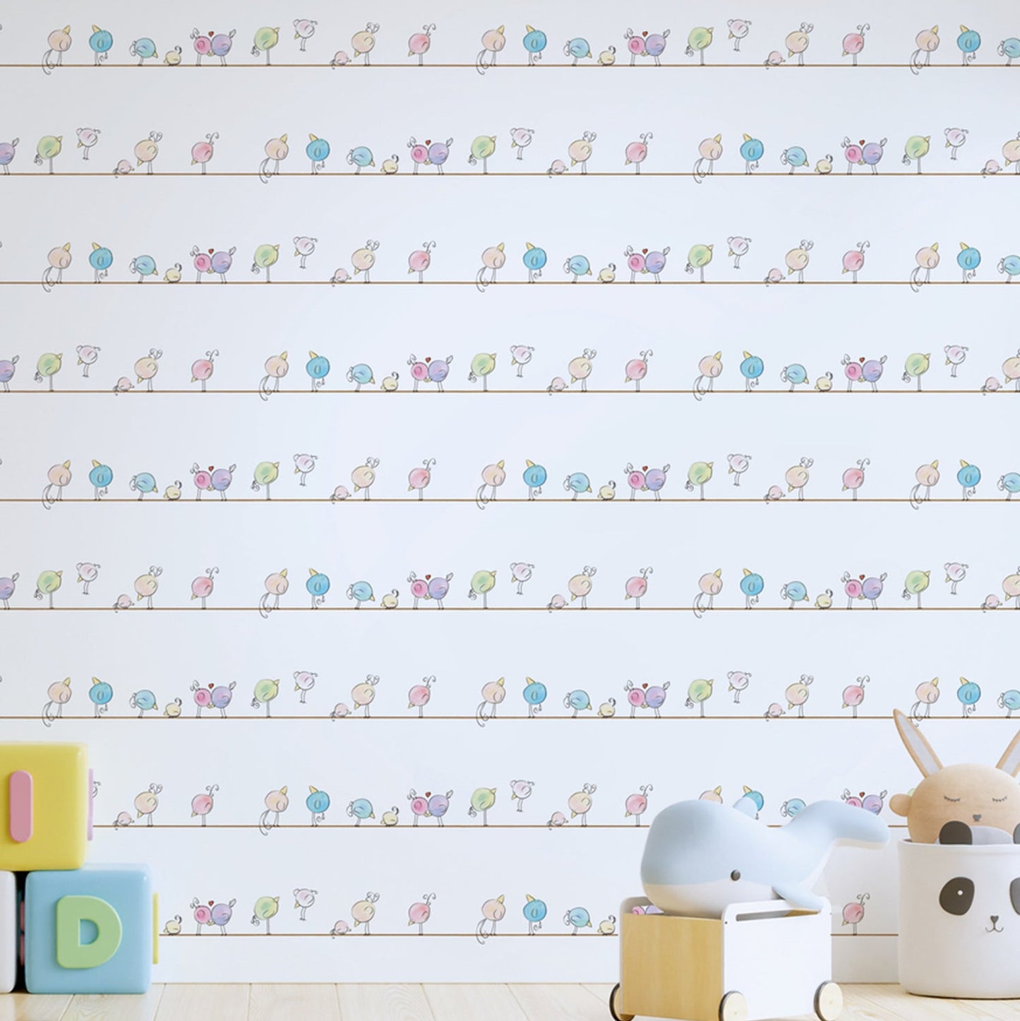 Best Wallpaper Shop In Gurgaon_Pastels Cutie Birdie_Wallpaper Studio