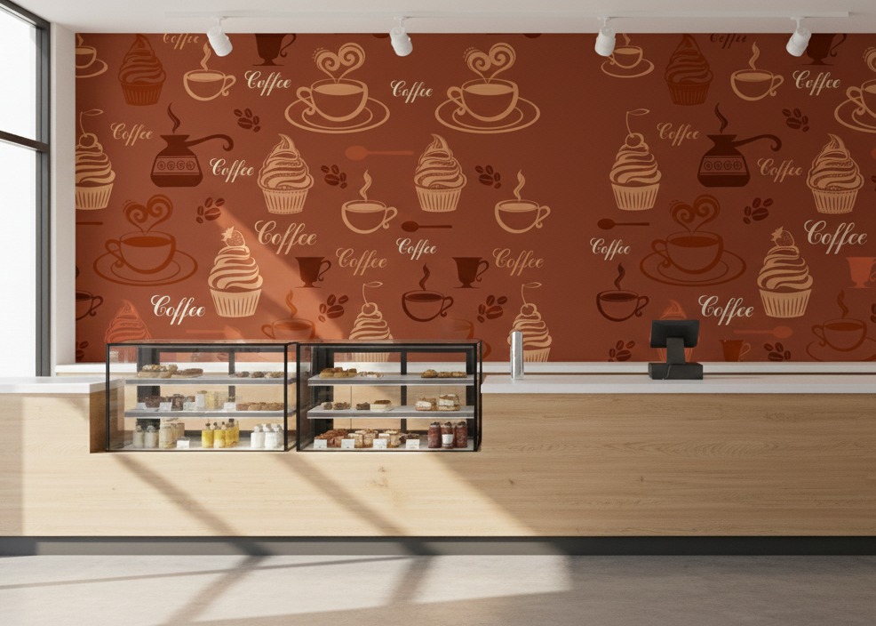 Best Wallpaper Showroom In Gurgaon_Cafe Shop_Wallpaper Studio