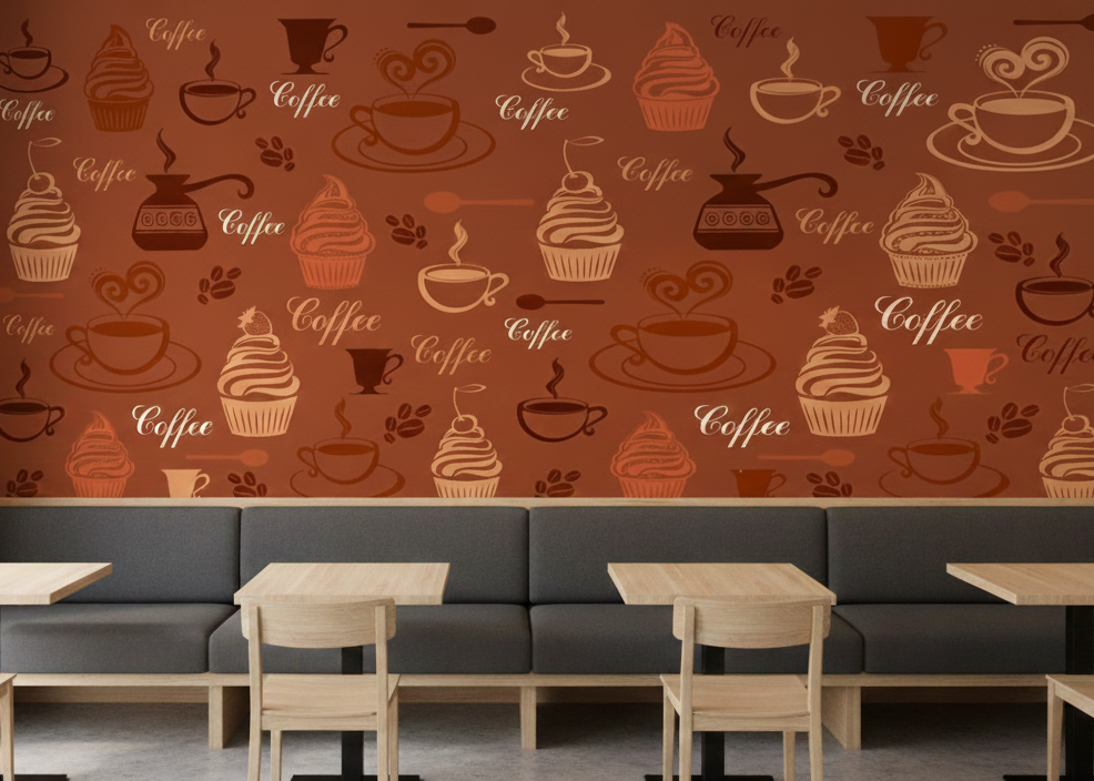 Best Wallpaper Showroom In Gurgaon_Cafe Shop_Wallpaper Studio
