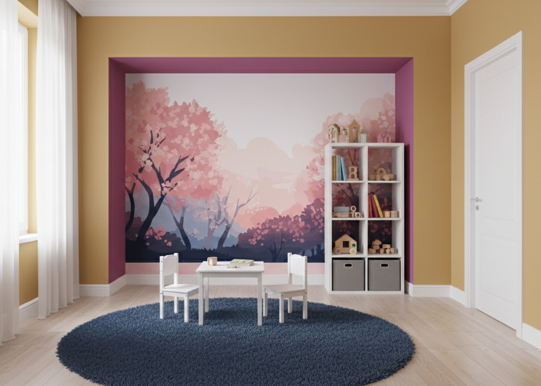 Best Wallpaper Showroom In Gurgaon_Cherry Blossom_Wallpaper Studio