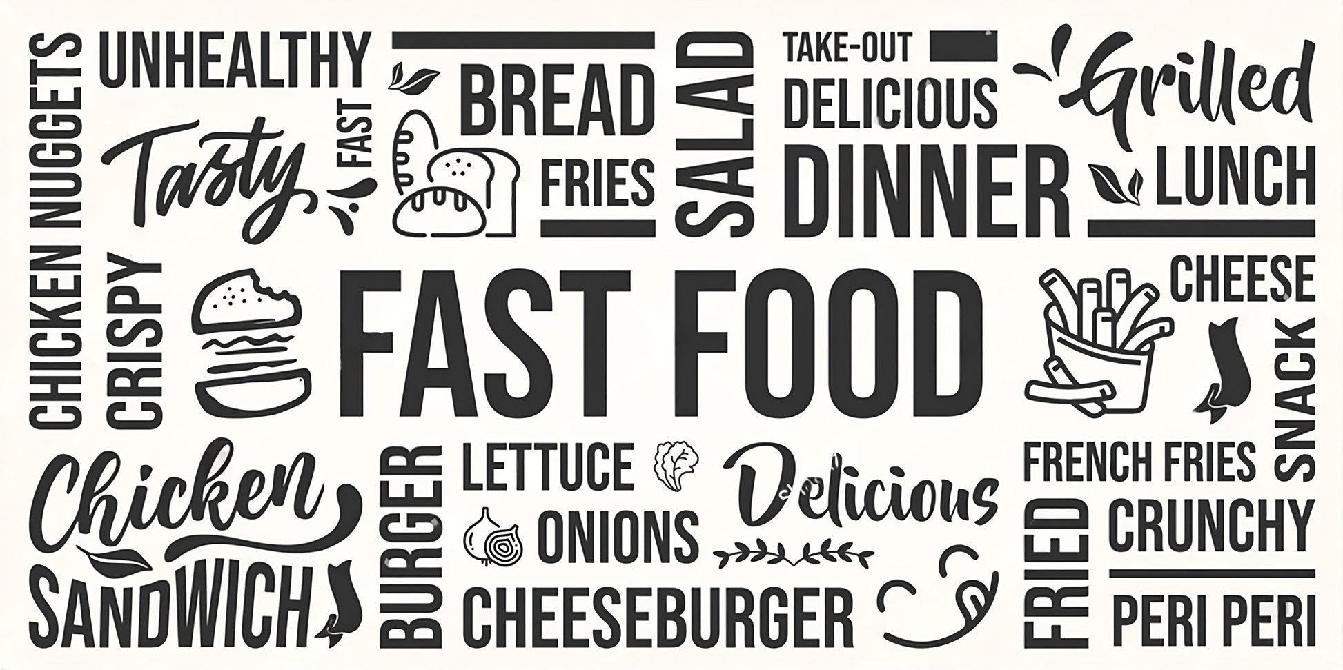 Best Wallpaper Showroom In Gurgaon_Fast Food Wallmural_Wallpaper Studio
