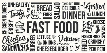 Best Wallpaper Showroom In Gurgaon_Fast Food Wallmural_Wallpaper Studio