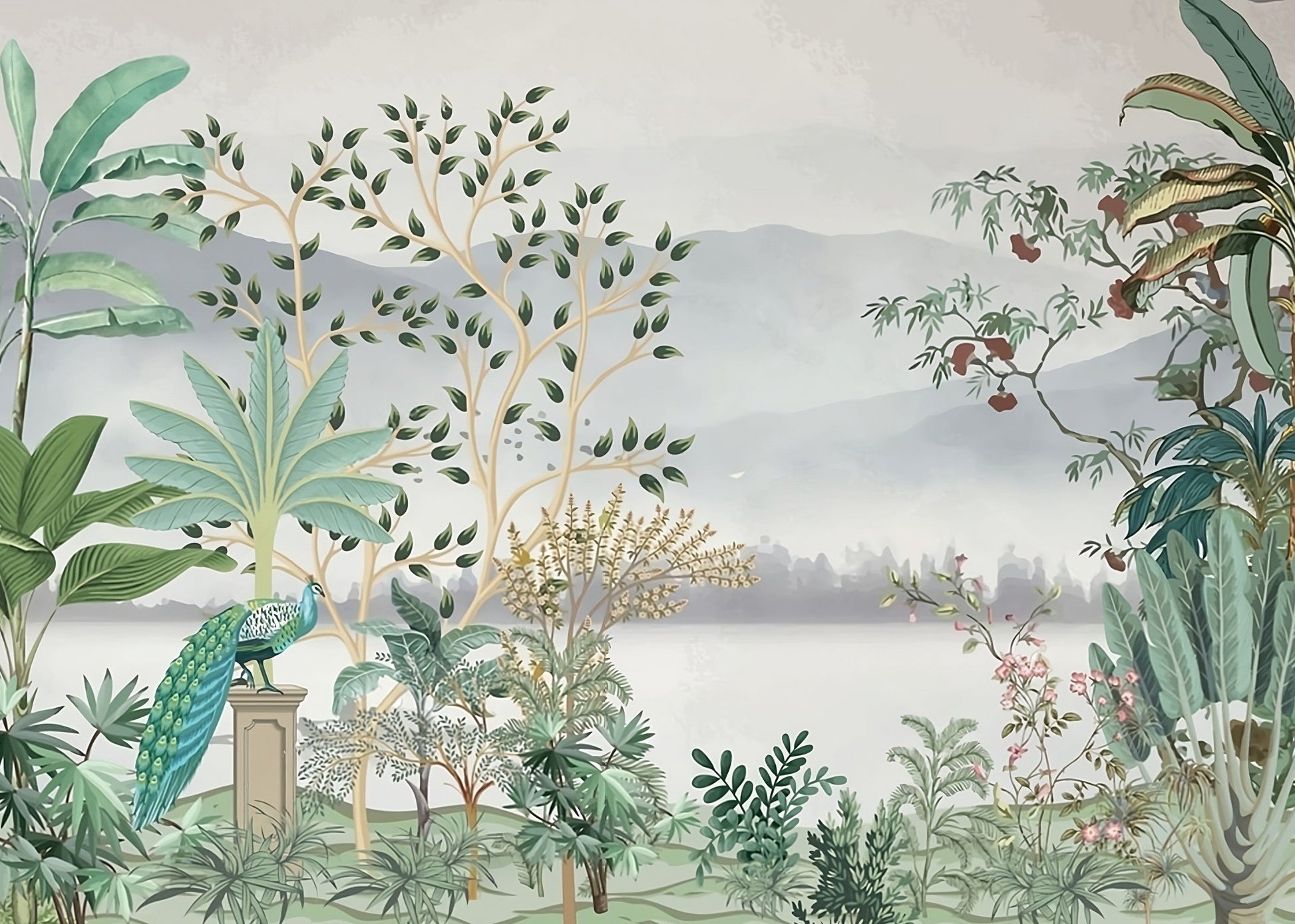 Best Wallpaper Showroom In Gurgaon_Peacock Mural_Wallpaper Studio