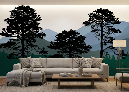 Best Wallpaper Showroom In Gurgaon_Silhouette Landscape_Wallpaper Studio