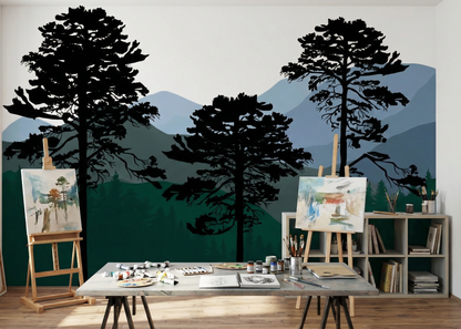 Best Wallpaper Showroom In Gurgaon_Silhouette Landscape_Wallpaper Studio