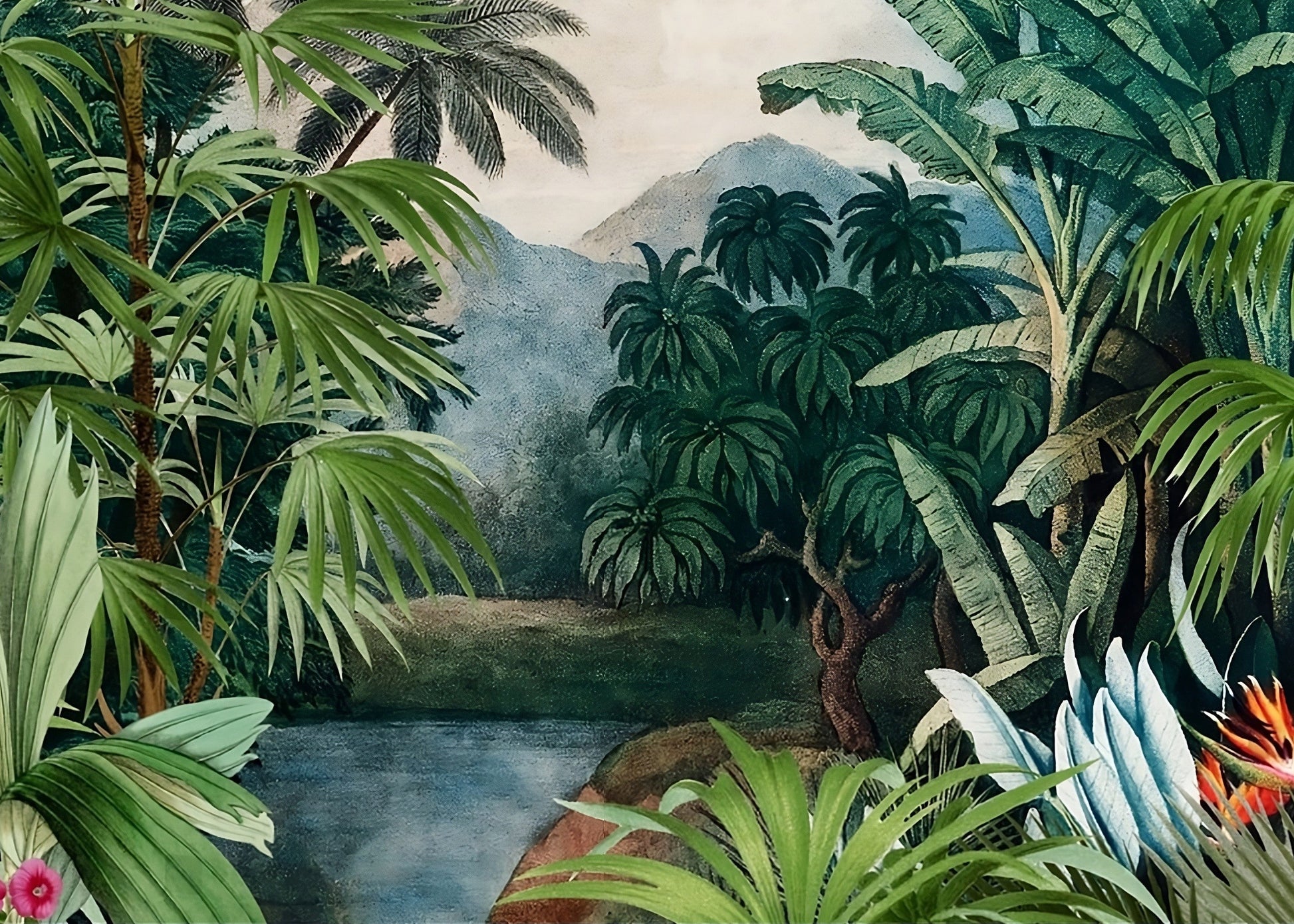 Best Wallpaper Showroom In Gurgaon_Tropical Mural_Wallpaper Studio