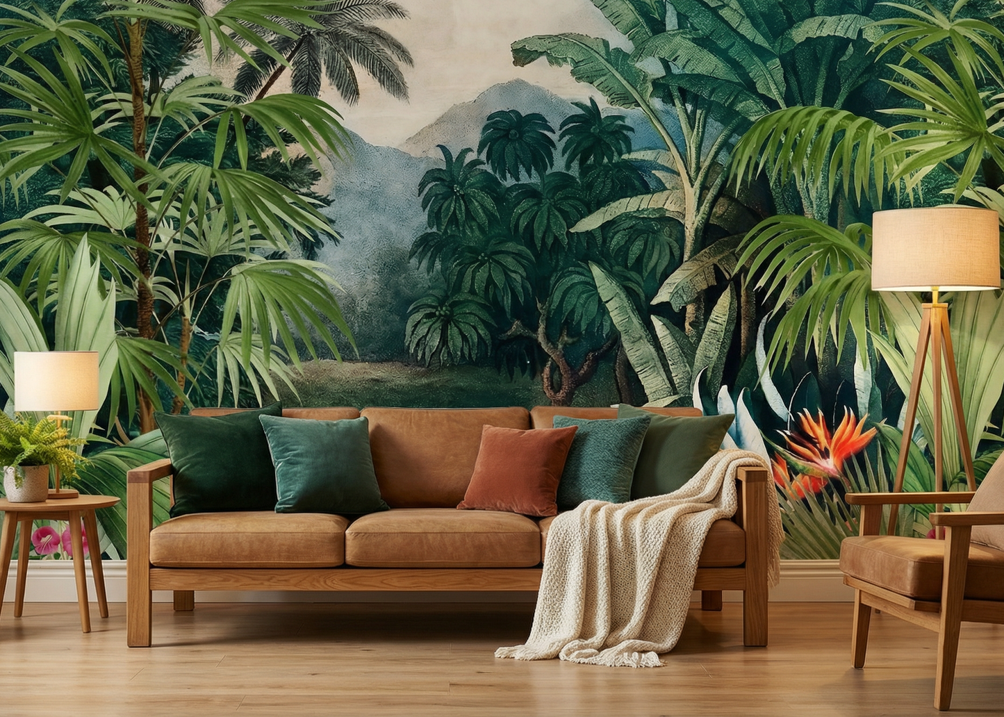 Best Wallpaper Showroom In Gurgaon_Tropical Mural_Wallpaper Studio