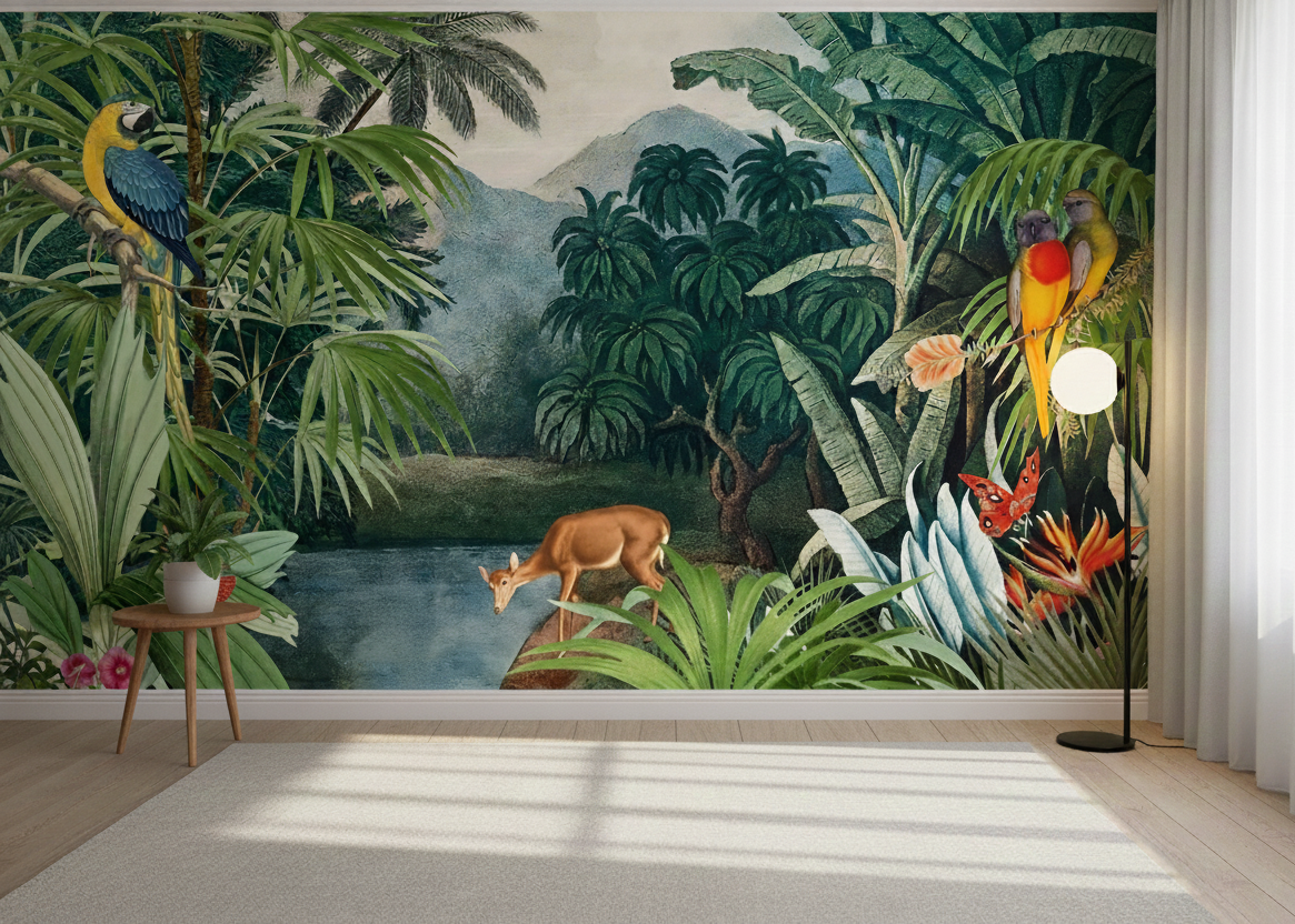 Best Wallpaper Showroom In Gurgaon_Tropical Wallpaper_Wallpaper Studio