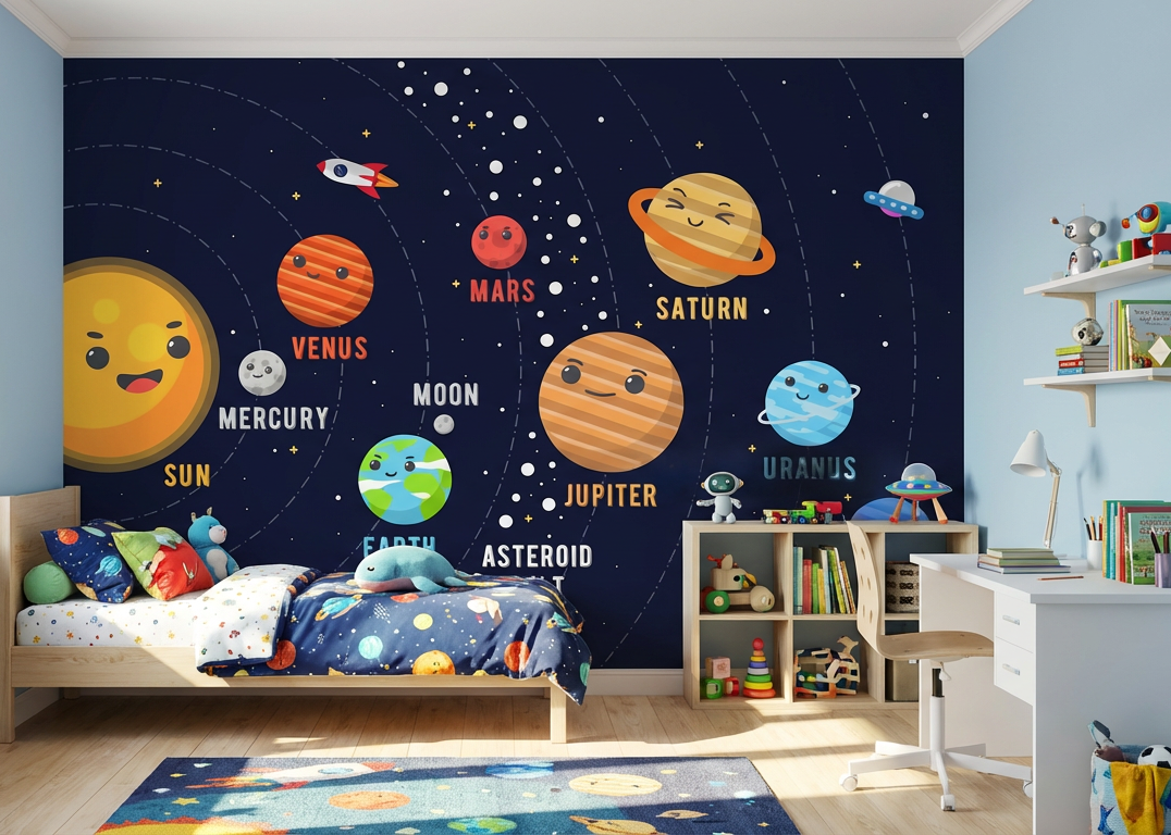 Best Wallpaper Showroom In Gurgaon_  Dark Blue Space_Wallpaper Studio
