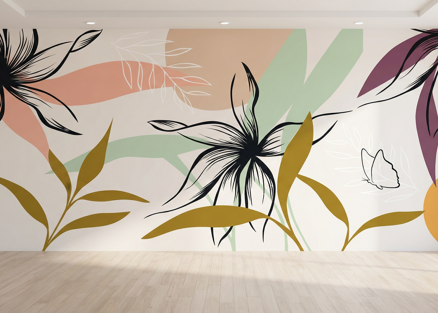 Best Wallpaper Showroom In Gurgoan_Floral Wallmural_Wallpaper Studio