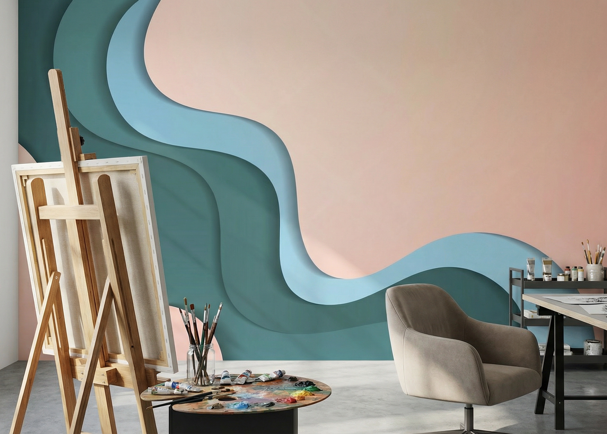 Best Wallpapr Showroom In Gurgaon_Abstract Wallpaper_Wallpaper Studio
