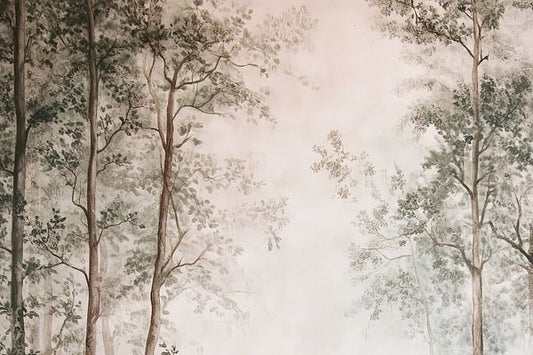 Best customised wallpaper in gurgaon - Misty Forest Wall Mural - Wallpaper Studio