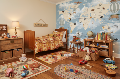 Best customised wallpaper shop in Gurgaon - World Map - Wallpaper Studio