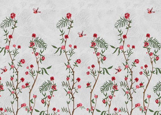 Floral Serenity: Blossoms and Birds