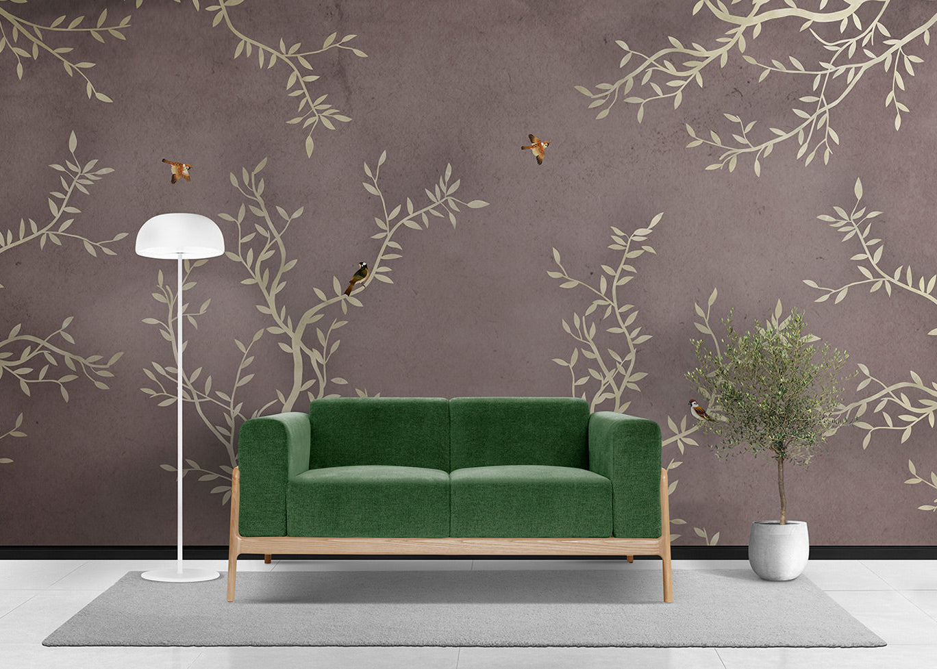 Muted Elegance: Birds and Branches