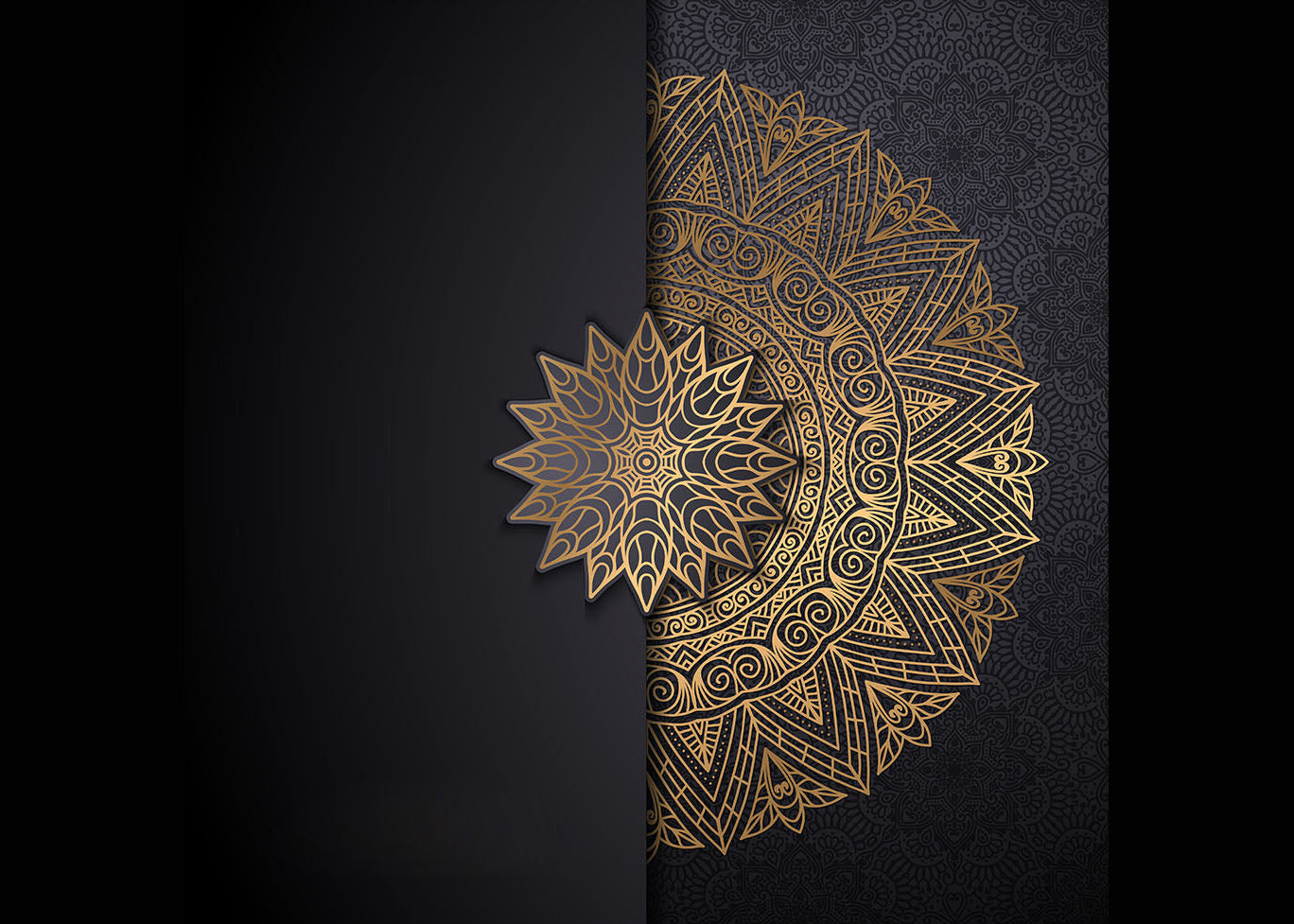 Elegant Black & Gold Mandala Design