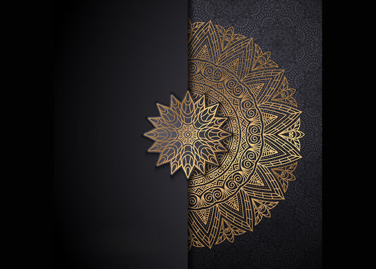 Elegant Black & Gold Mandala Design
