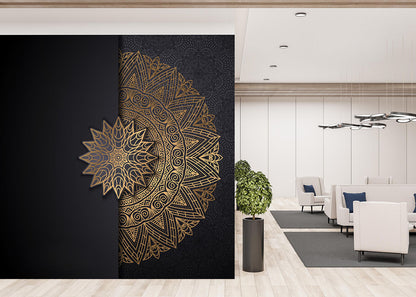 Elegant Black & Gold Mandala Design