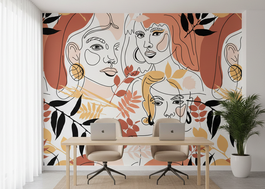 Faces in Bloom: A Celebration of Feminine Expression and Nature