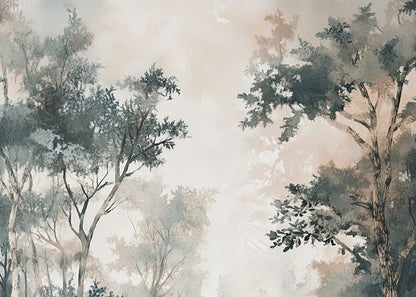 Soft Morning Light Through a Dreamy Forest Canopy