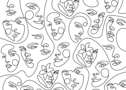 Faces in One Line: A Tapestry of Expressions