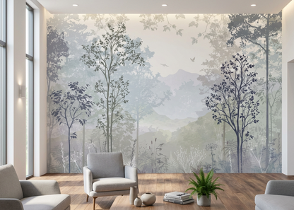 Misty Woodland Calm – A Soft and Tranquil Forest Landscape